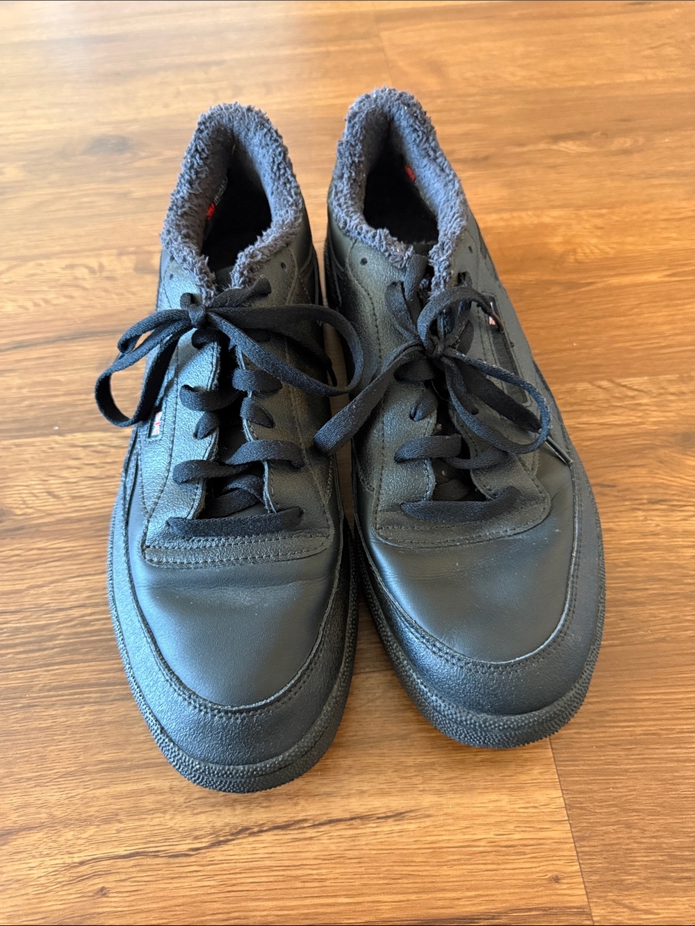 Reebok Men's Black Lace-Up Sneakers with Sherpa Collar - 12